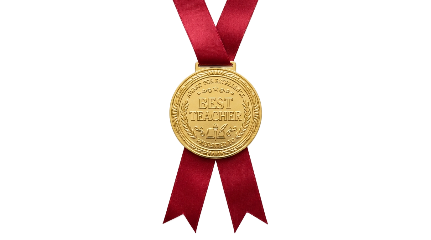 best teacher award png PNG transparent background