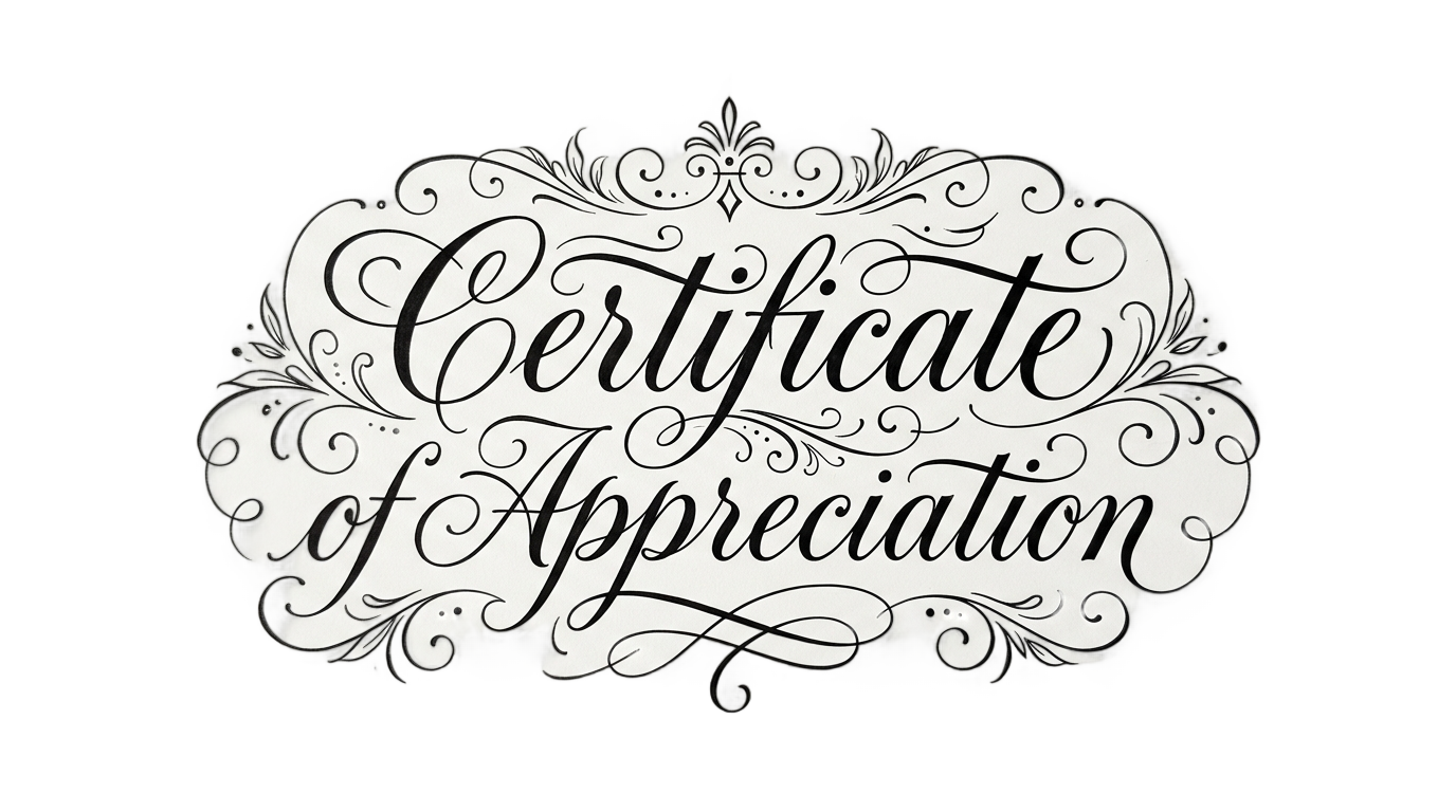 certificate of appreciation text png PNG transparent background