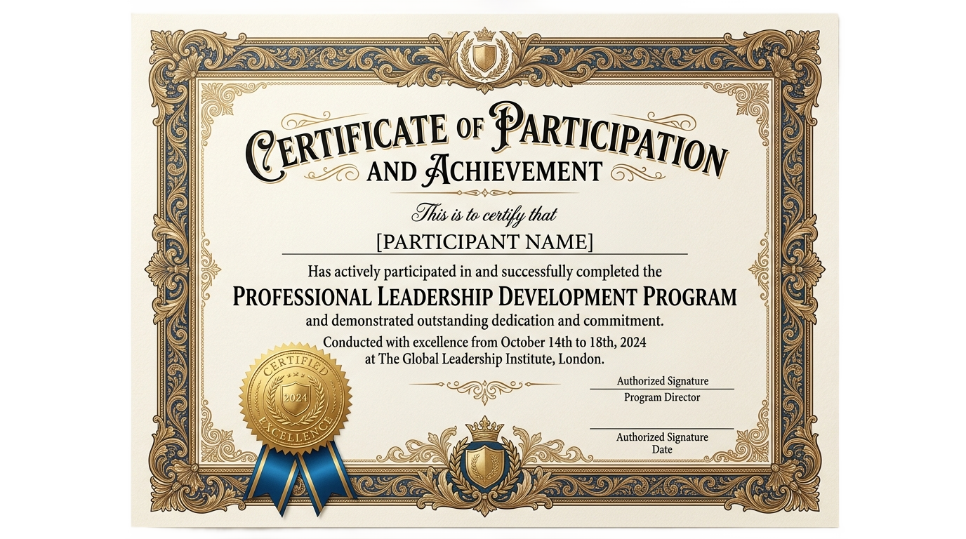 certificate of participation png PNG transparent background
