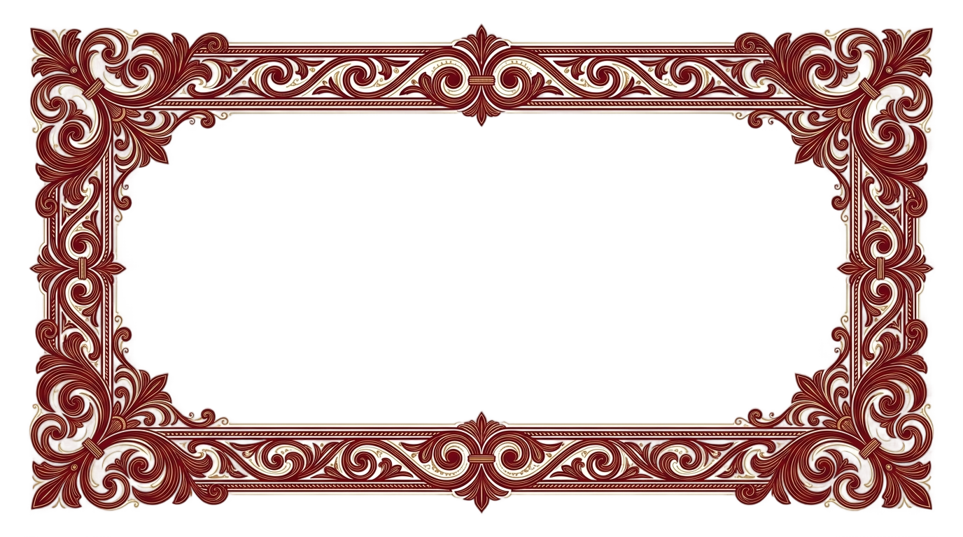 red certificate border png PNG transparent background