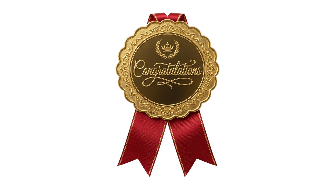 congratulations badge png PNG transparent background