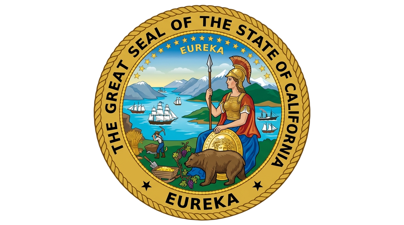 the great seal of the state of california png PNG transparent background