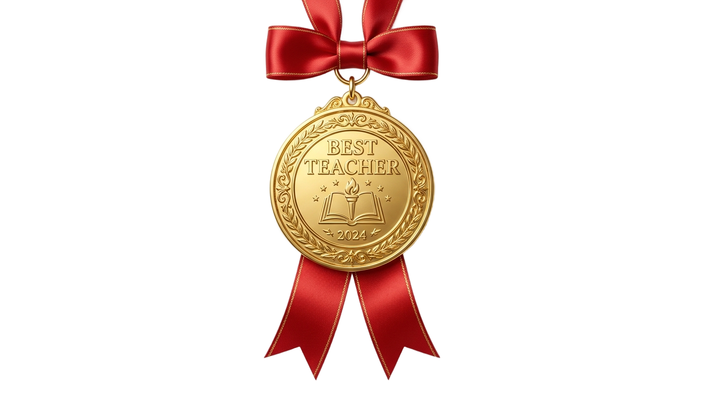 best teacher award png PNG transparent background