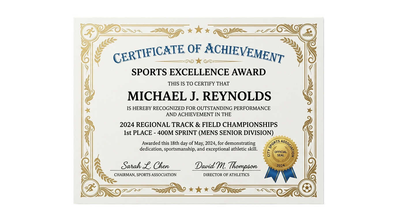 sports certificate png PNG transparent background
