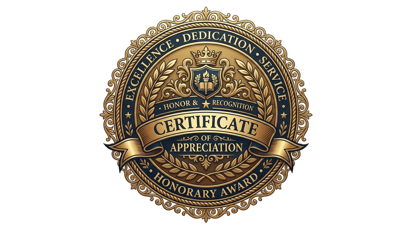 certificate of appreciation logo png PNG transparent background