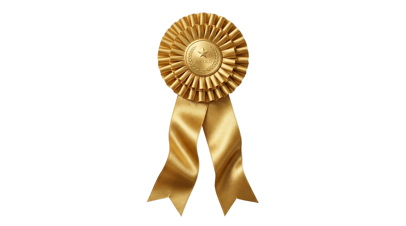 gold award ribbon png PNG transparent background