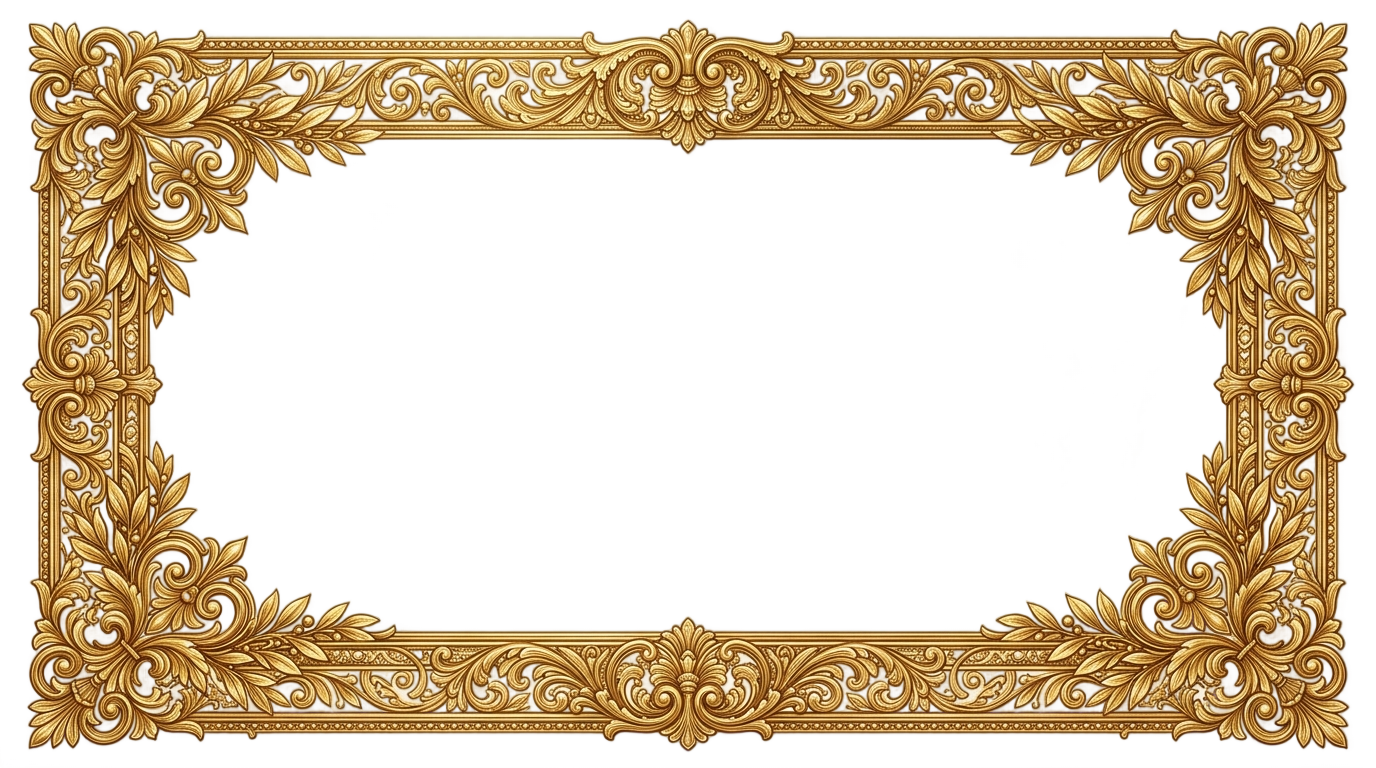 golden certificate border png PNG transparent background