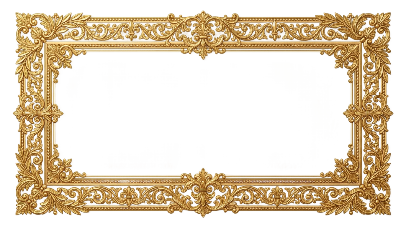 golden certificate border png PNG transparent background