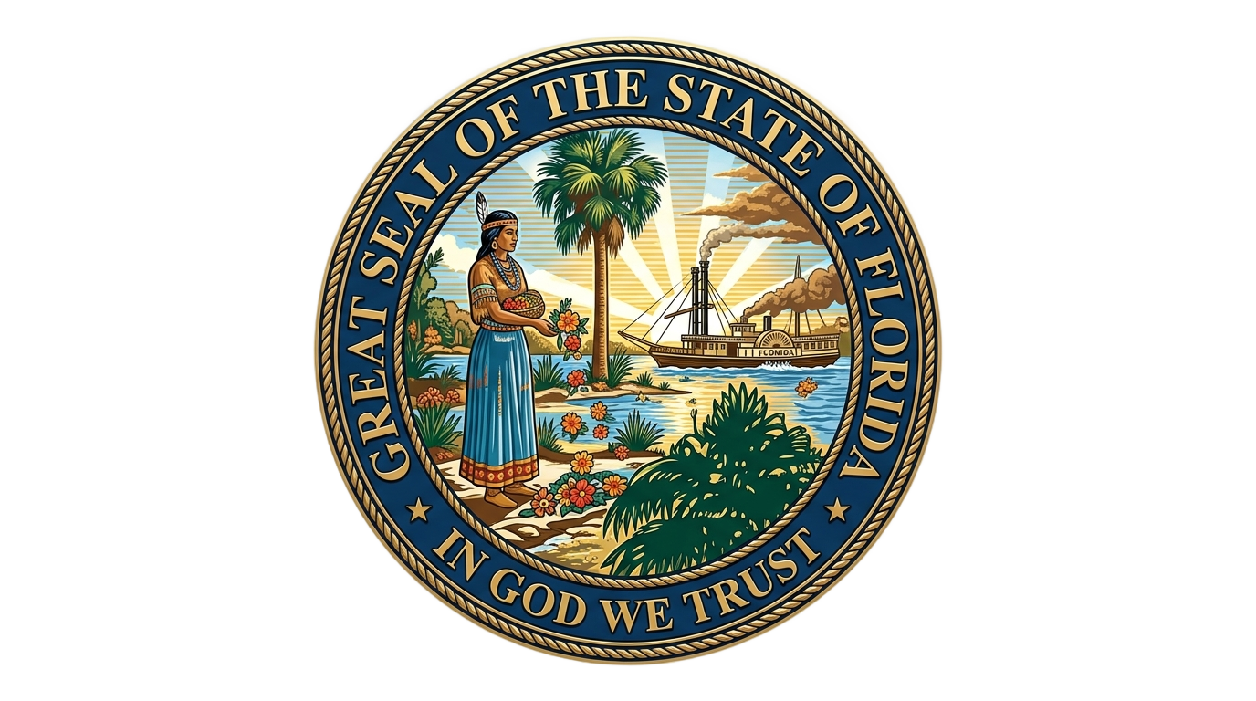state of florida seal png PNG transparent background