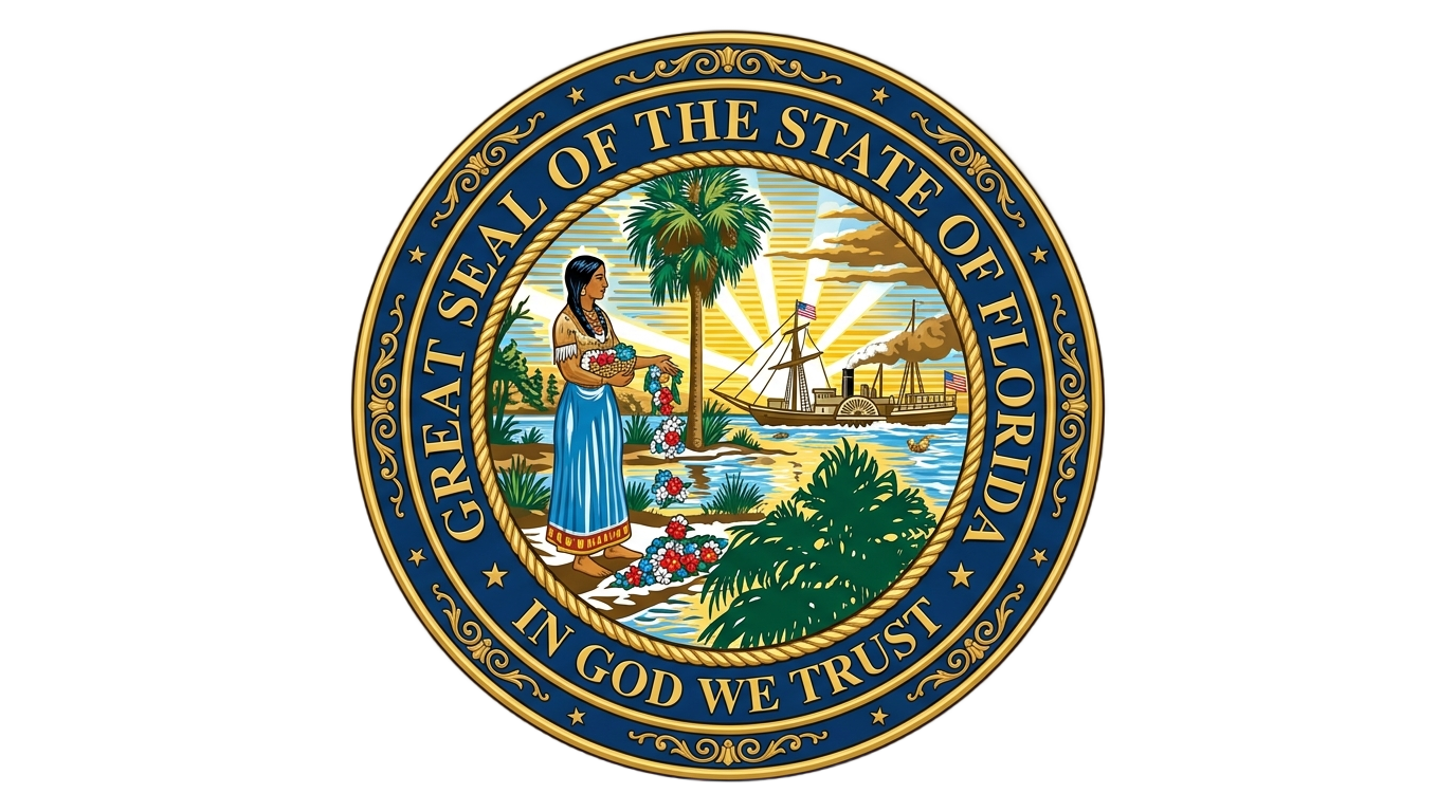 state of florida seal png PNG transparent background