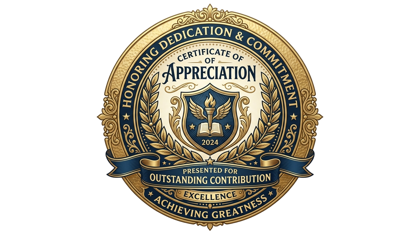 certificate of appreciation logo png PNG transparent background