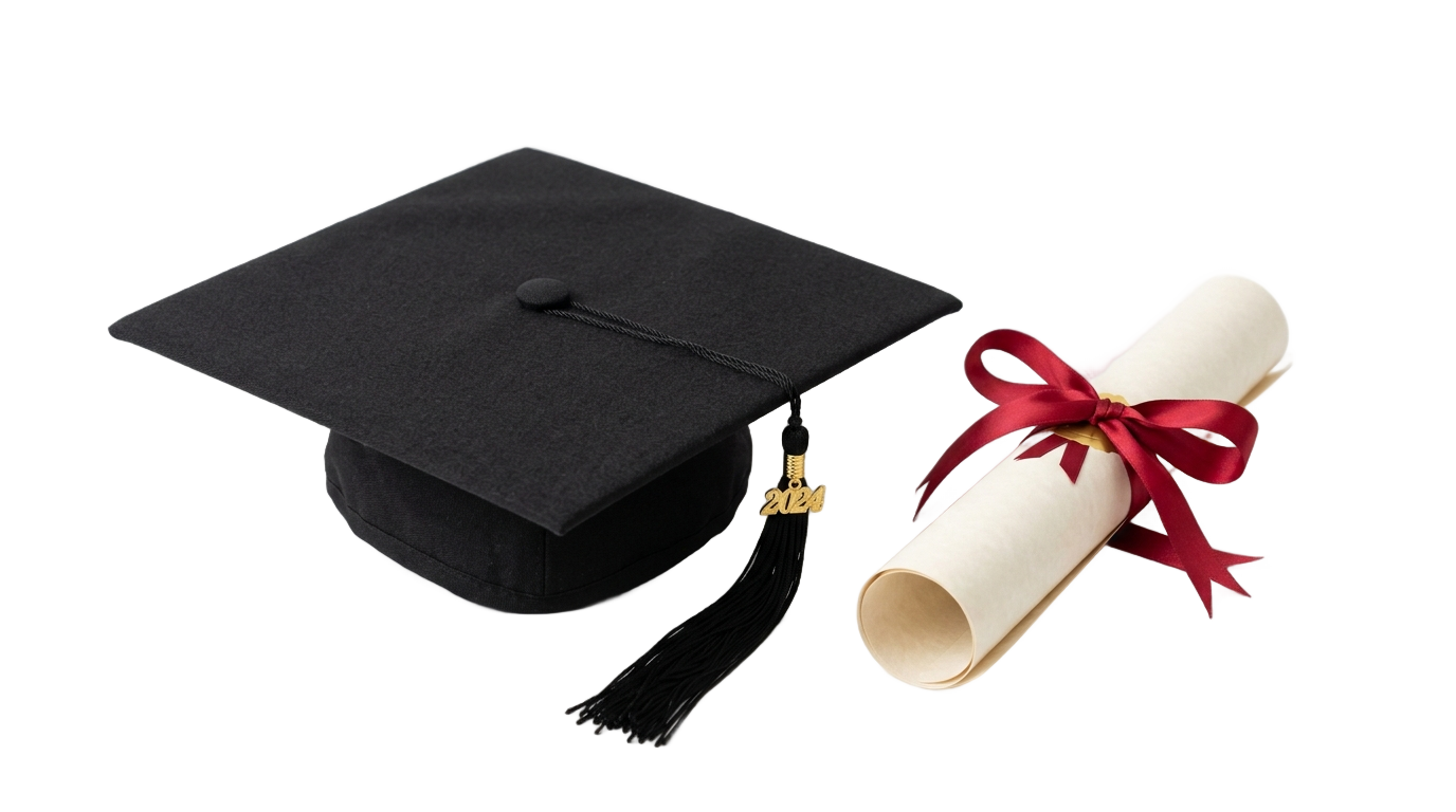 graduation cap and certificate png PNG transparent background