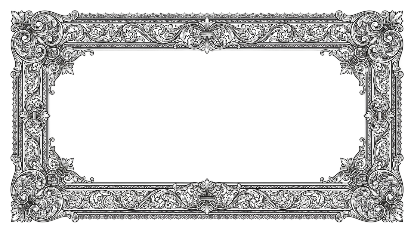 certificate border png black and white PNG transparent background
