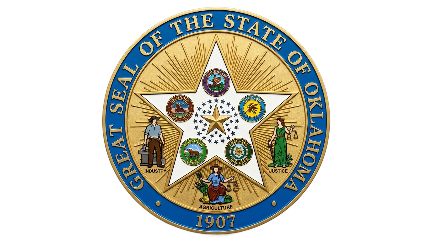 oklahoma state seal png PNG transparent background