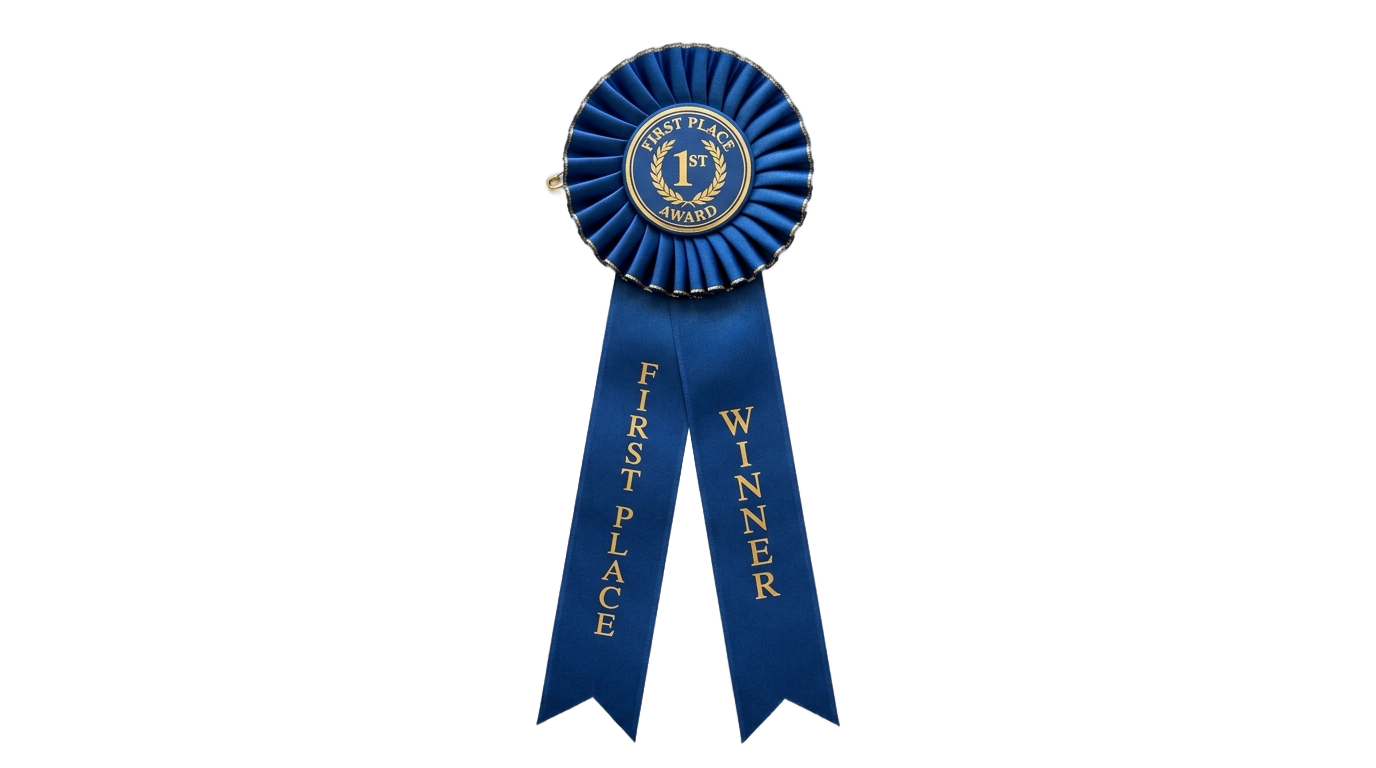 blue ribbon award png PNG transparent background