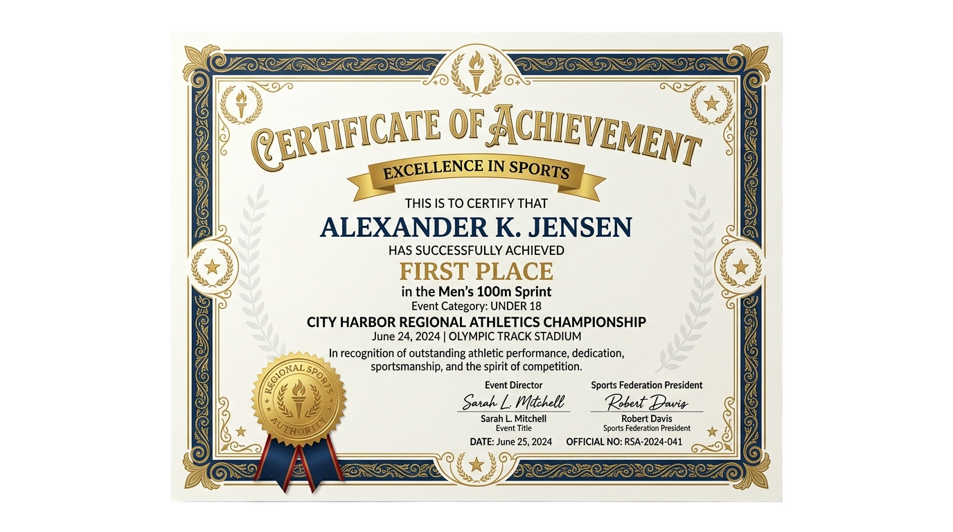 sports certificate png PNG transparent background
