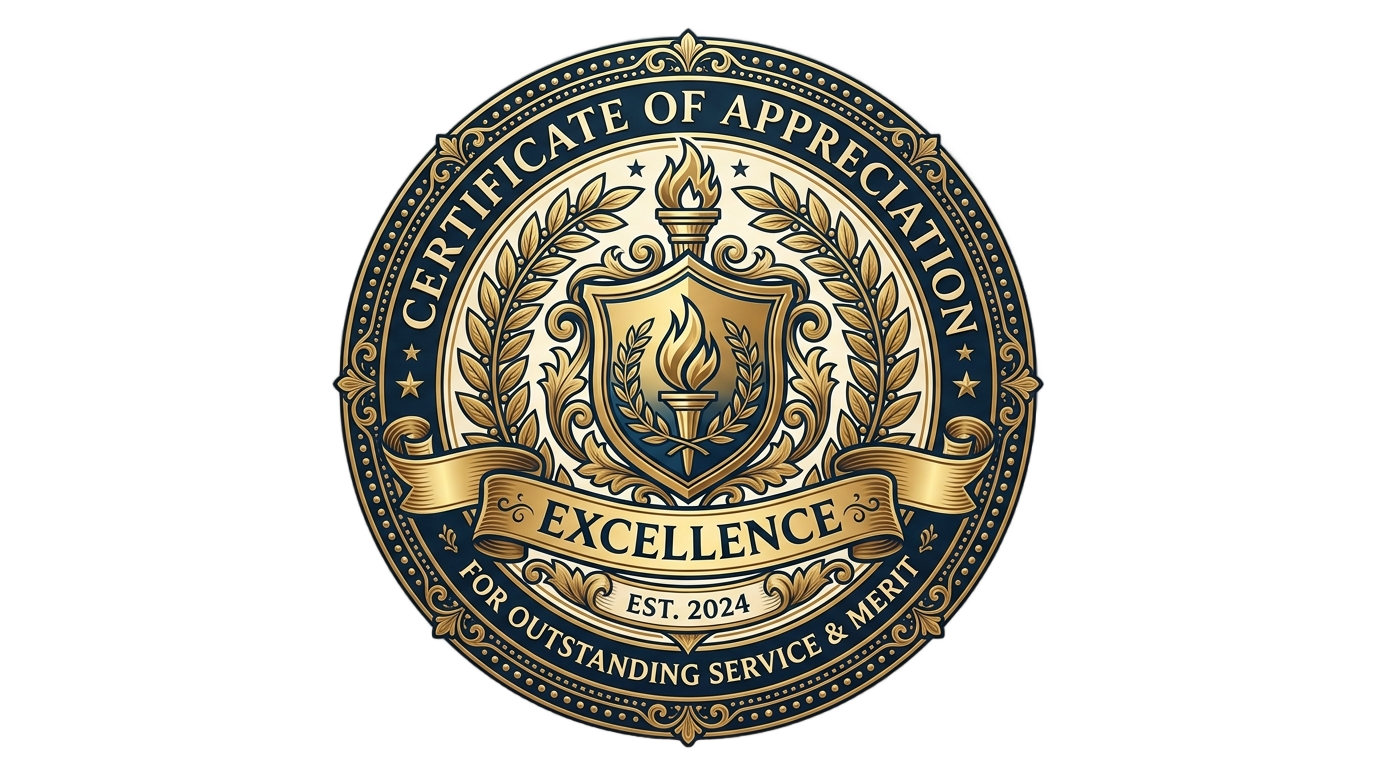 certificate of appreciation logo png PNG transparent background