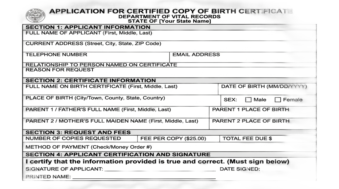 png birth certificate application form download PNG transparent background