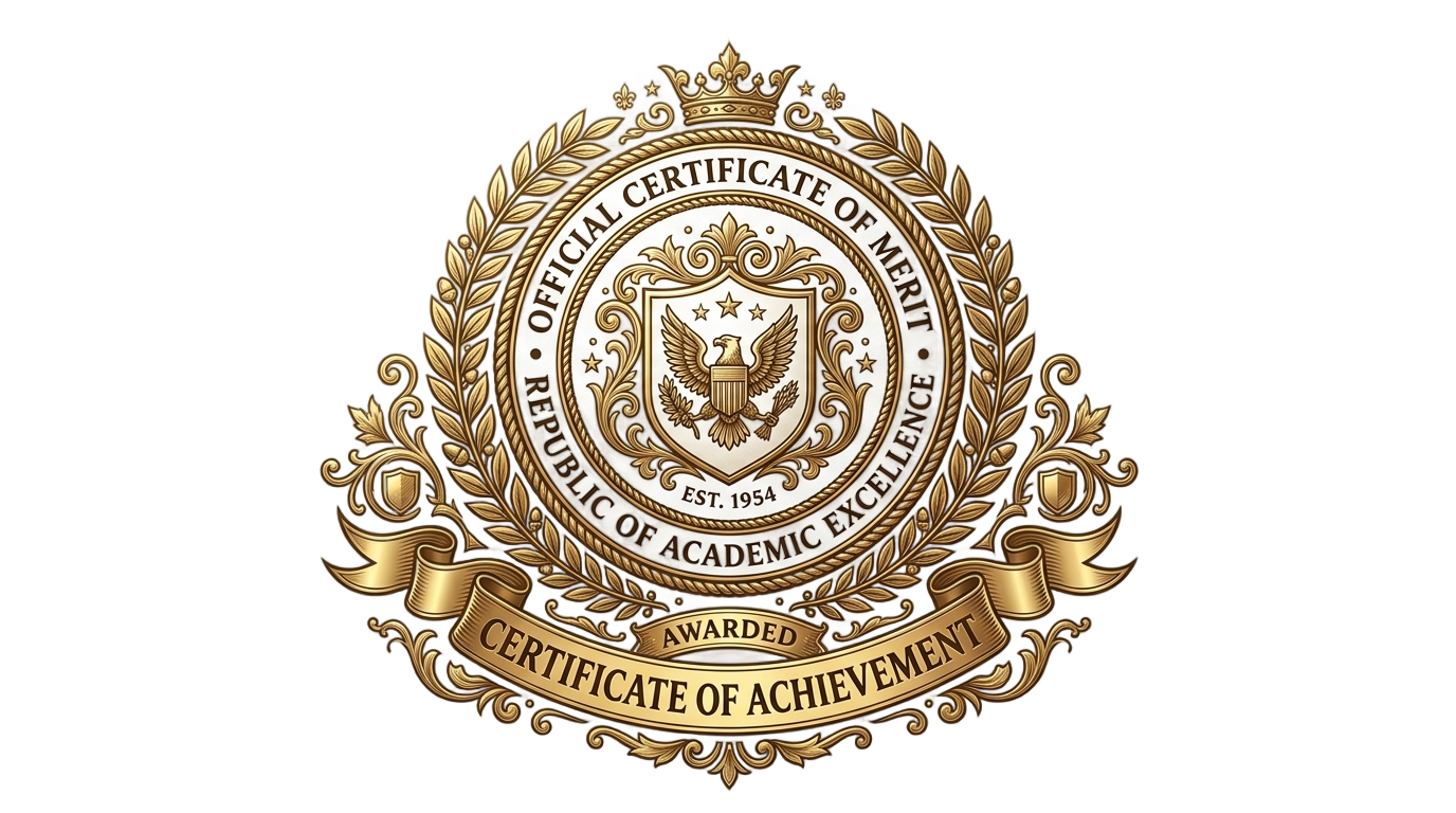 certificate logo design png PNG transparent background