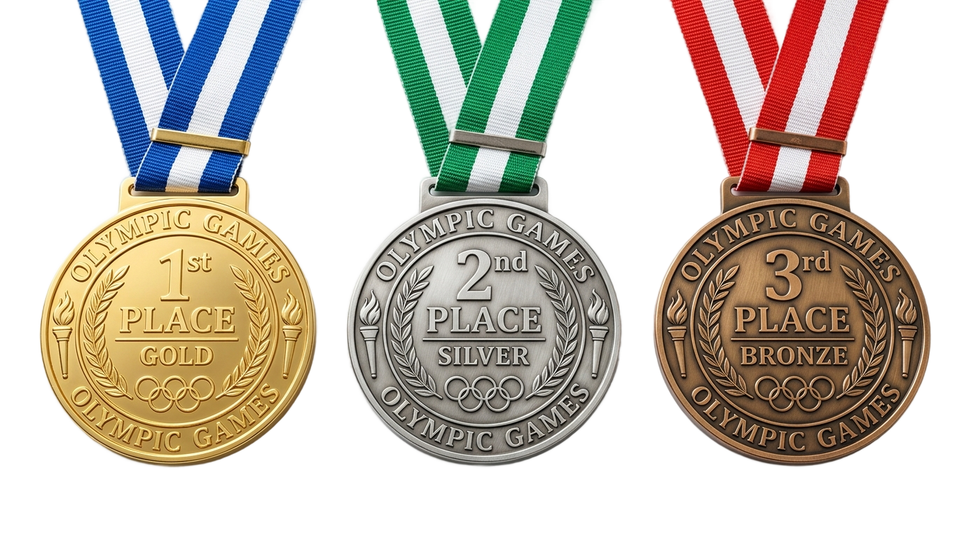 gold silver bronze medal png PNG transparent background
