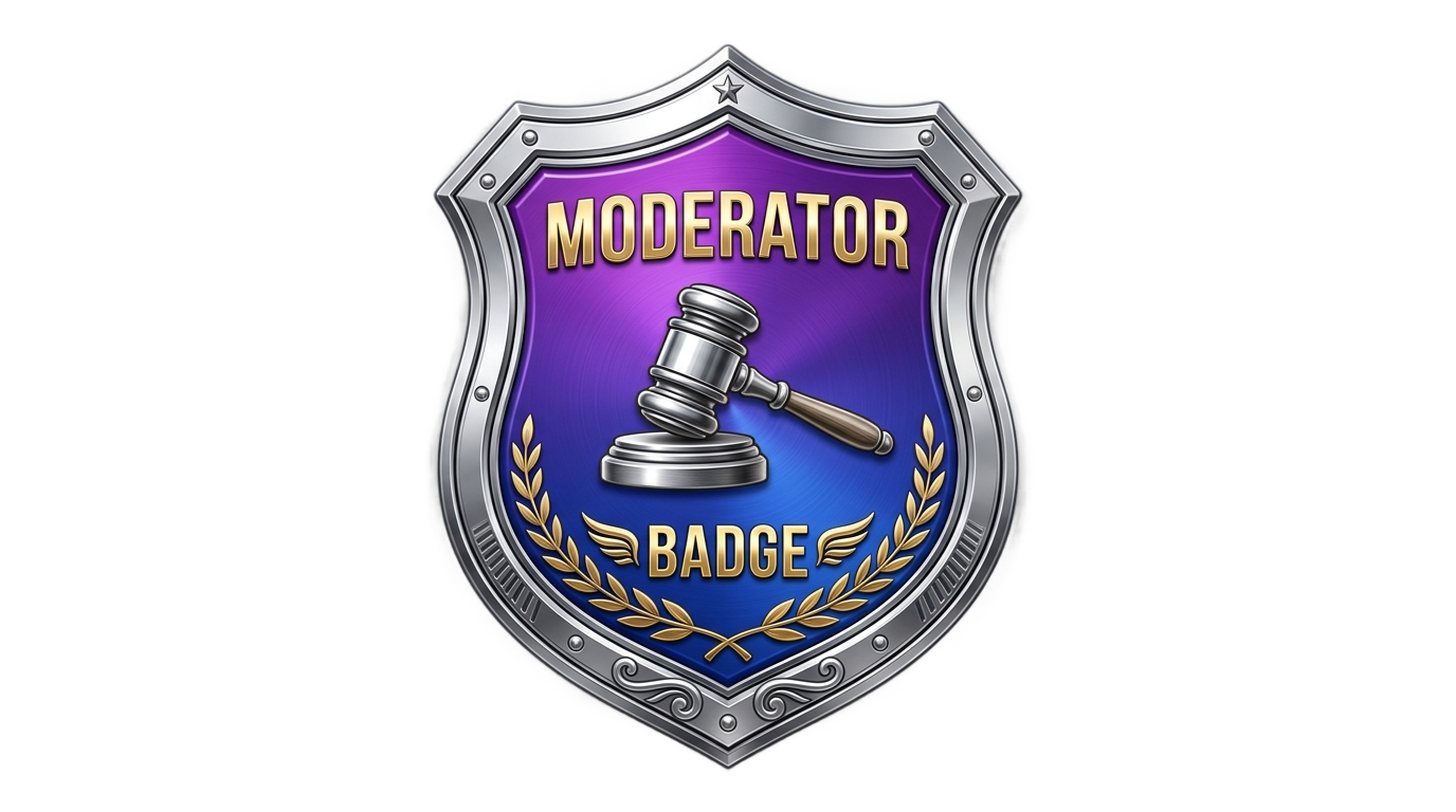 discord moderator badge png PNG transparent background