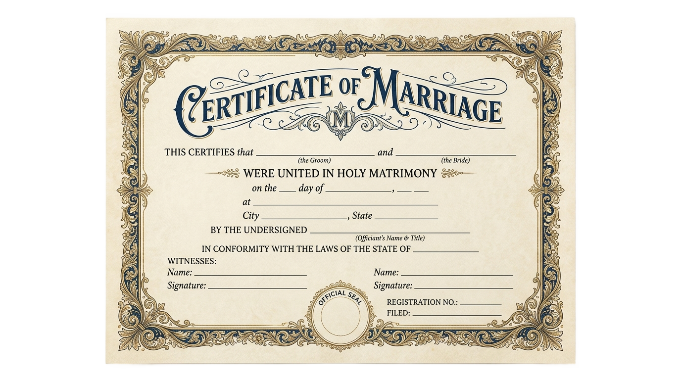 how to get a marriage certificate in png PNG transparent background