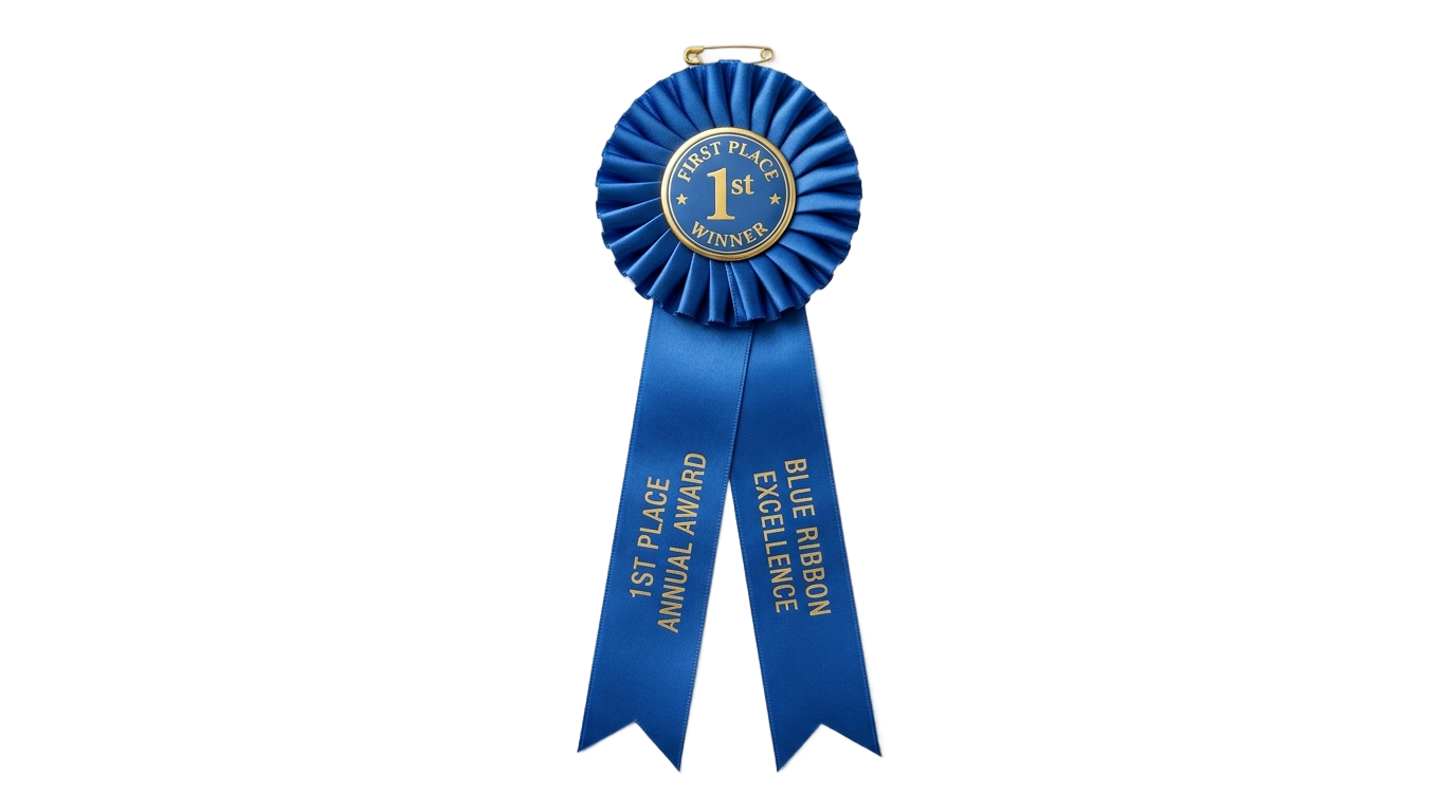blue ribbon award png PNG transparent background