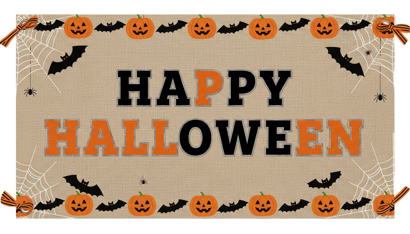 happy halloween banner png PNG transparent background