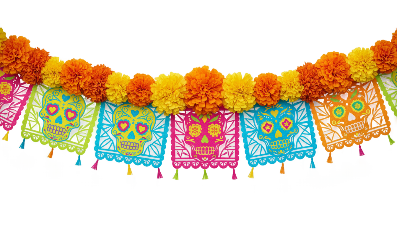 day of the dead banner png PNG transparent background