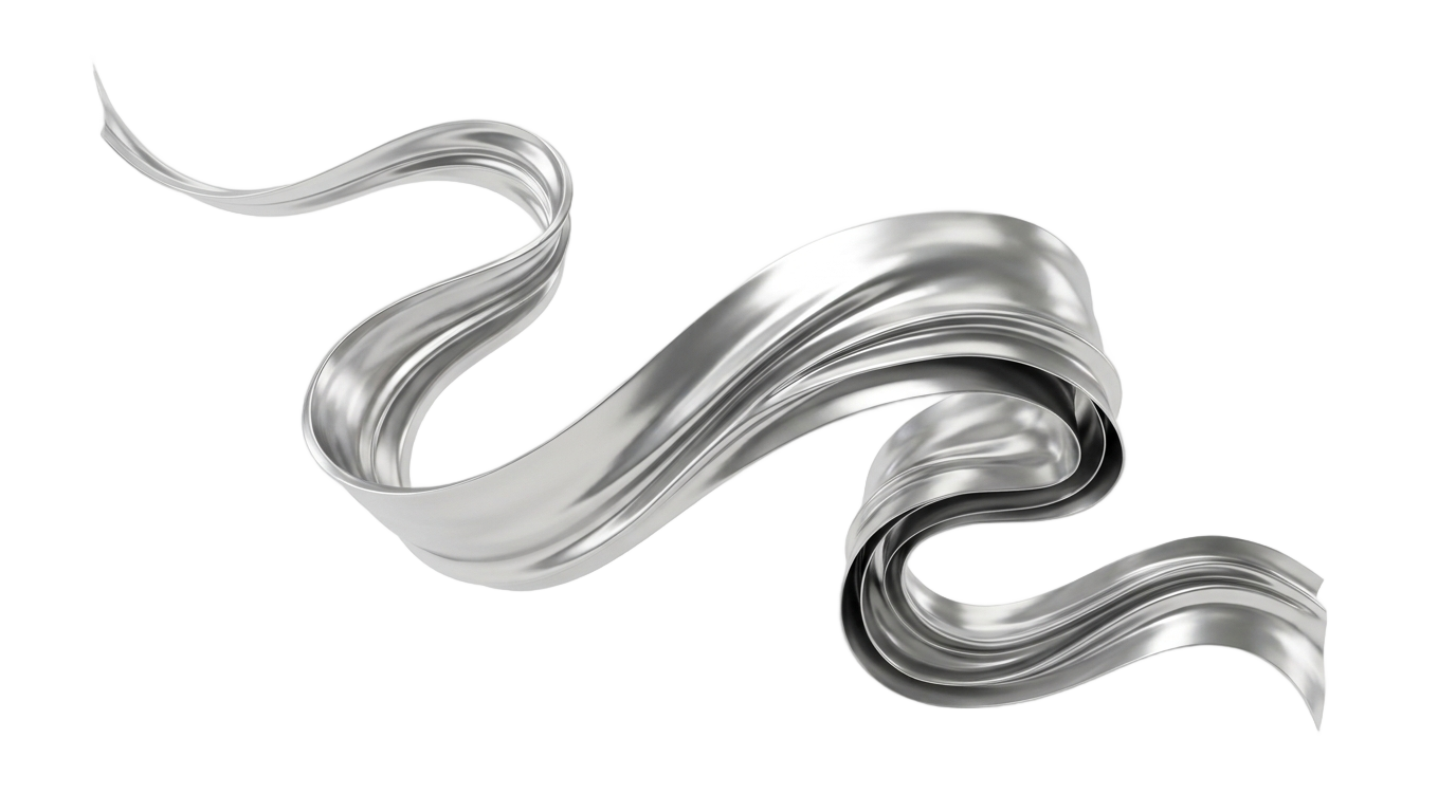silver ribbon banner png PNG transparent background