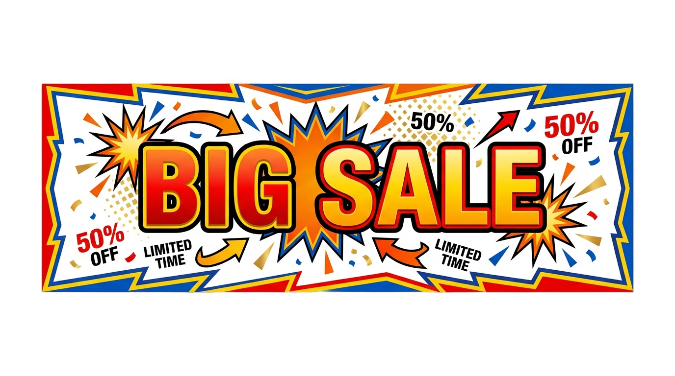 big sale banner png PNG transparent background