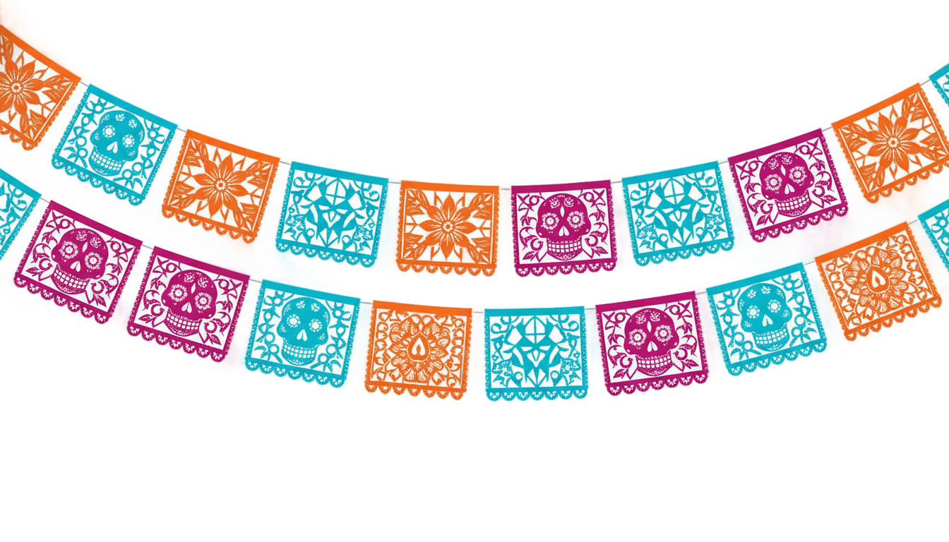 mexican paper banner png PNG transparent background