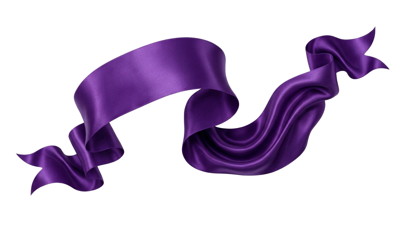 purple ribbon banner png PNG transparent background