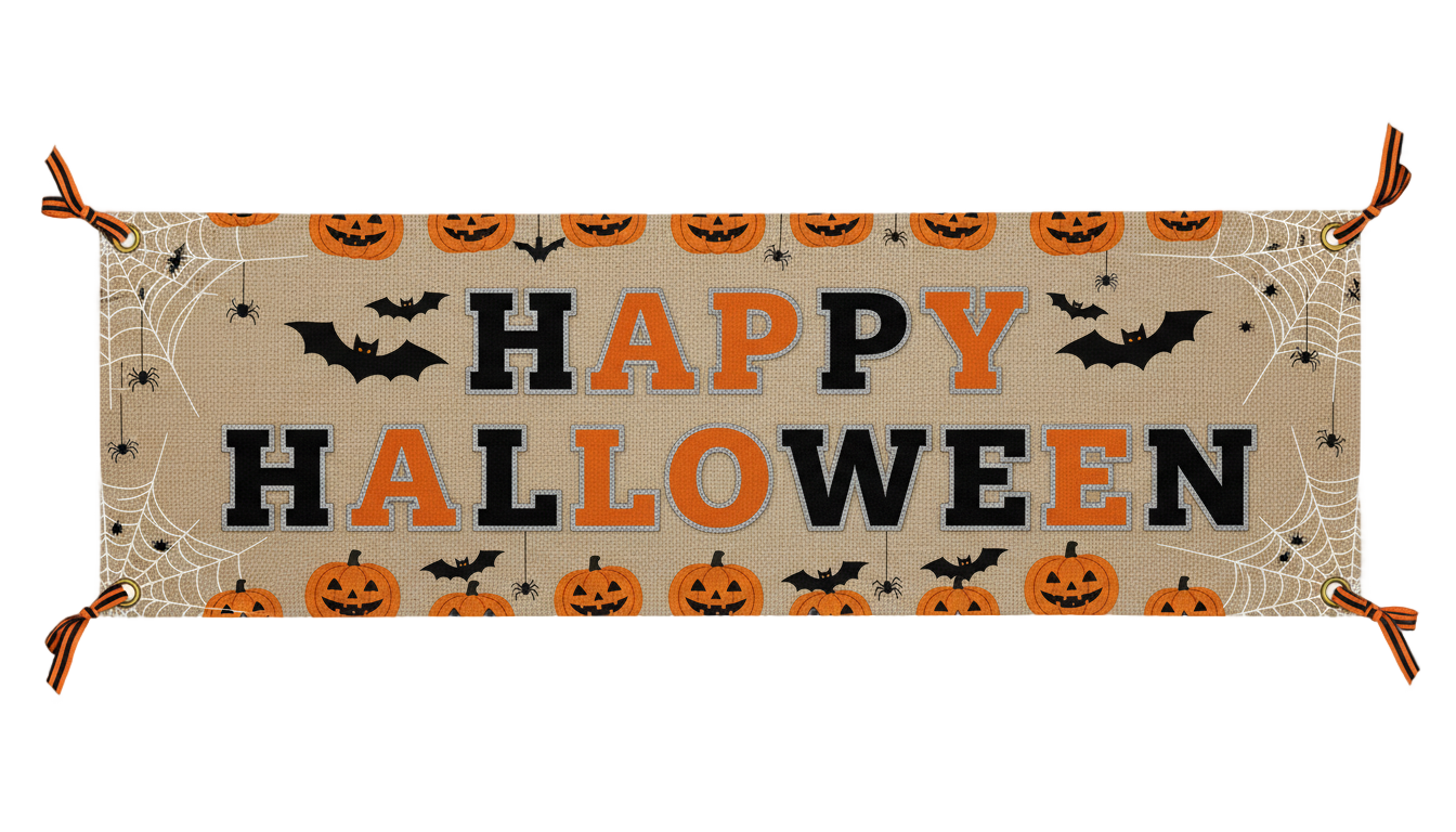 happy halloween banner png PNG transparent background