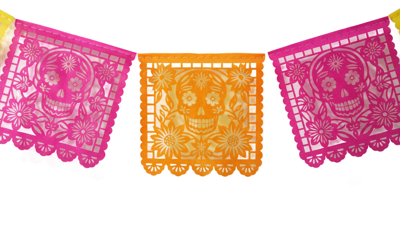 papel picado banner png PNG transparent background