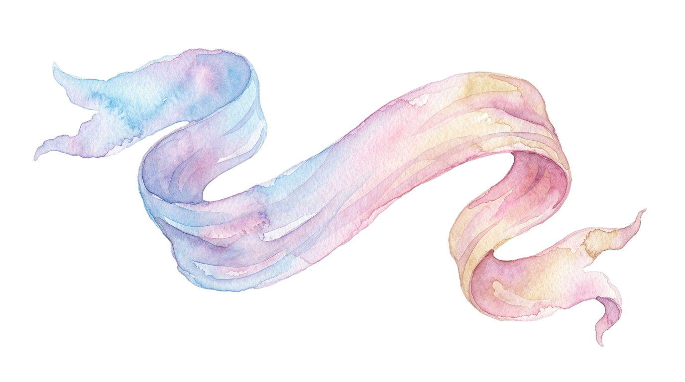 watercolor ribbon banner png PNG transparent background