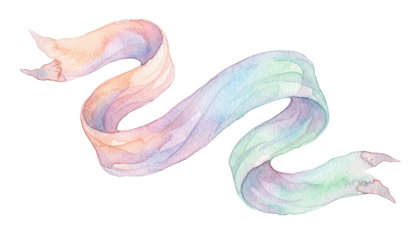 watercolor ribbon banner png PNG transparent background