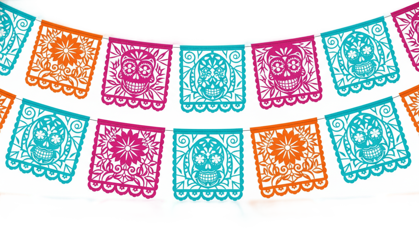 mexican paper banner png PNG transparent background