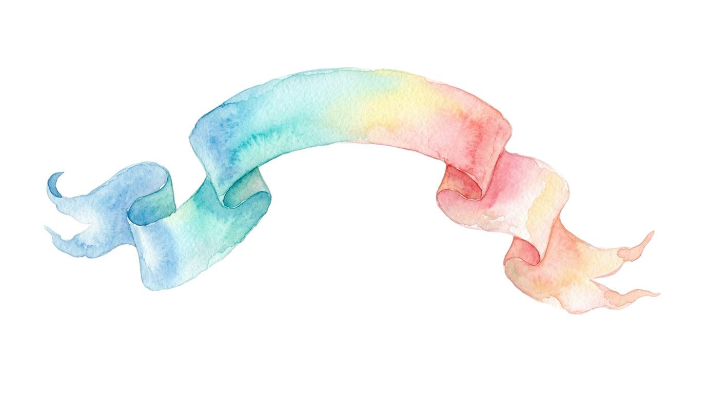 watercolor ribbon banner png PNG transparent background
