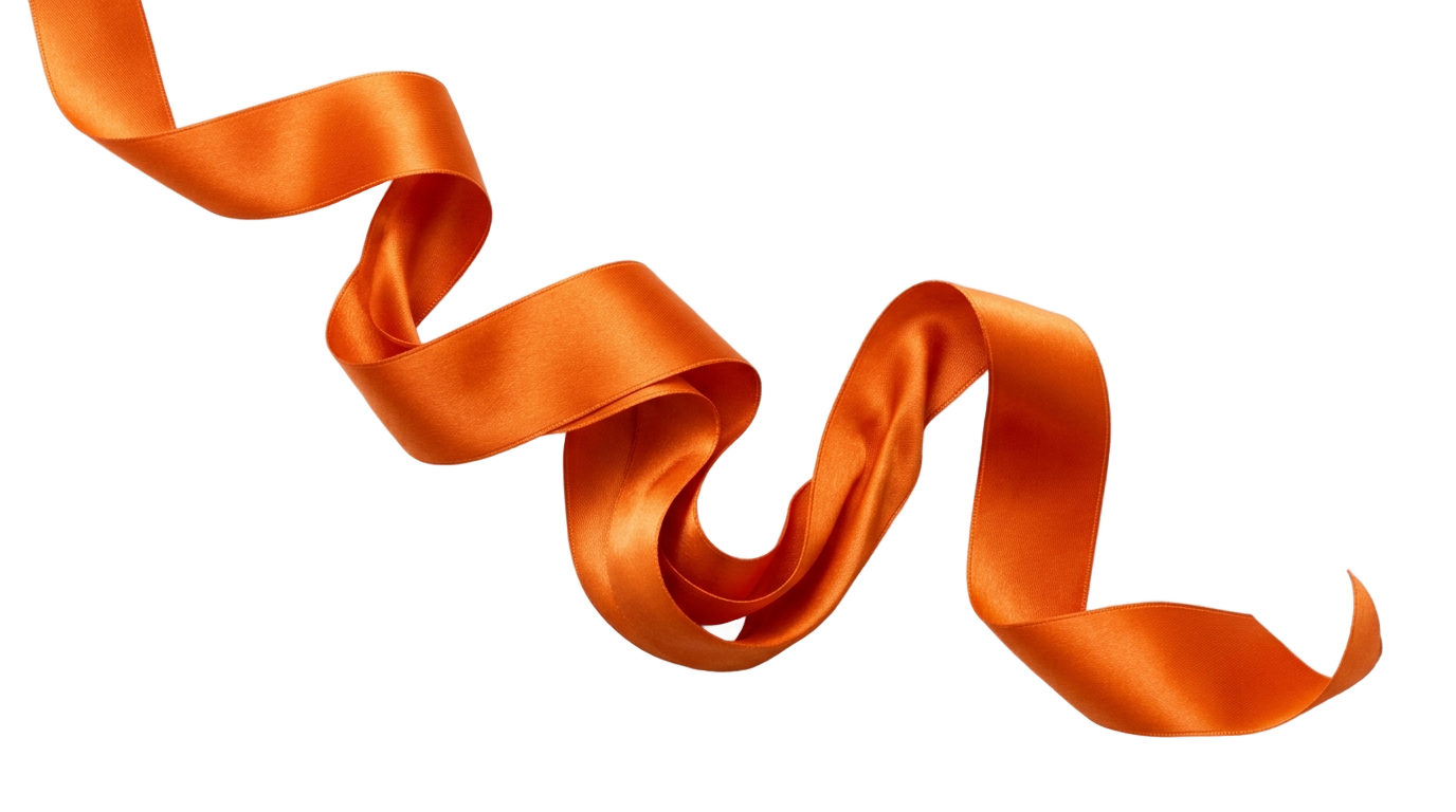 orange ribbon banner png PNG transparent background