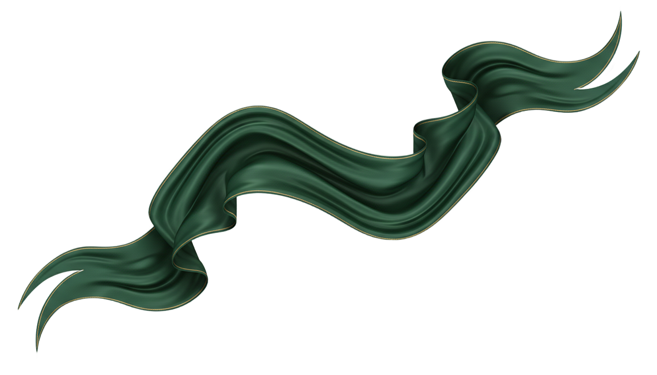 dark green ribbon banner png PNG transparent background