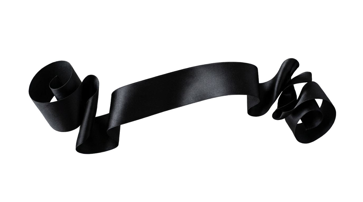 black ribbon banner clipart png PNG transparent background