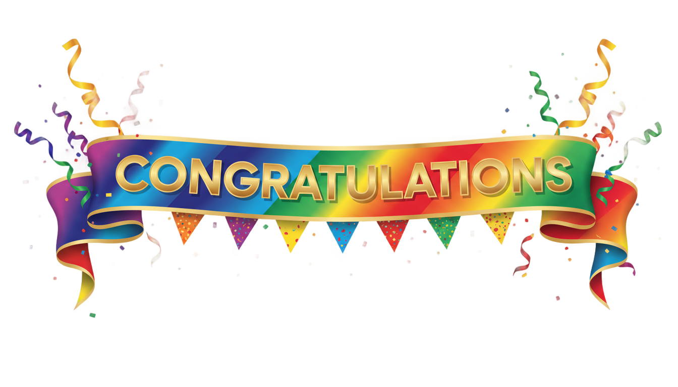 congratulations banner png PNG transparent background
