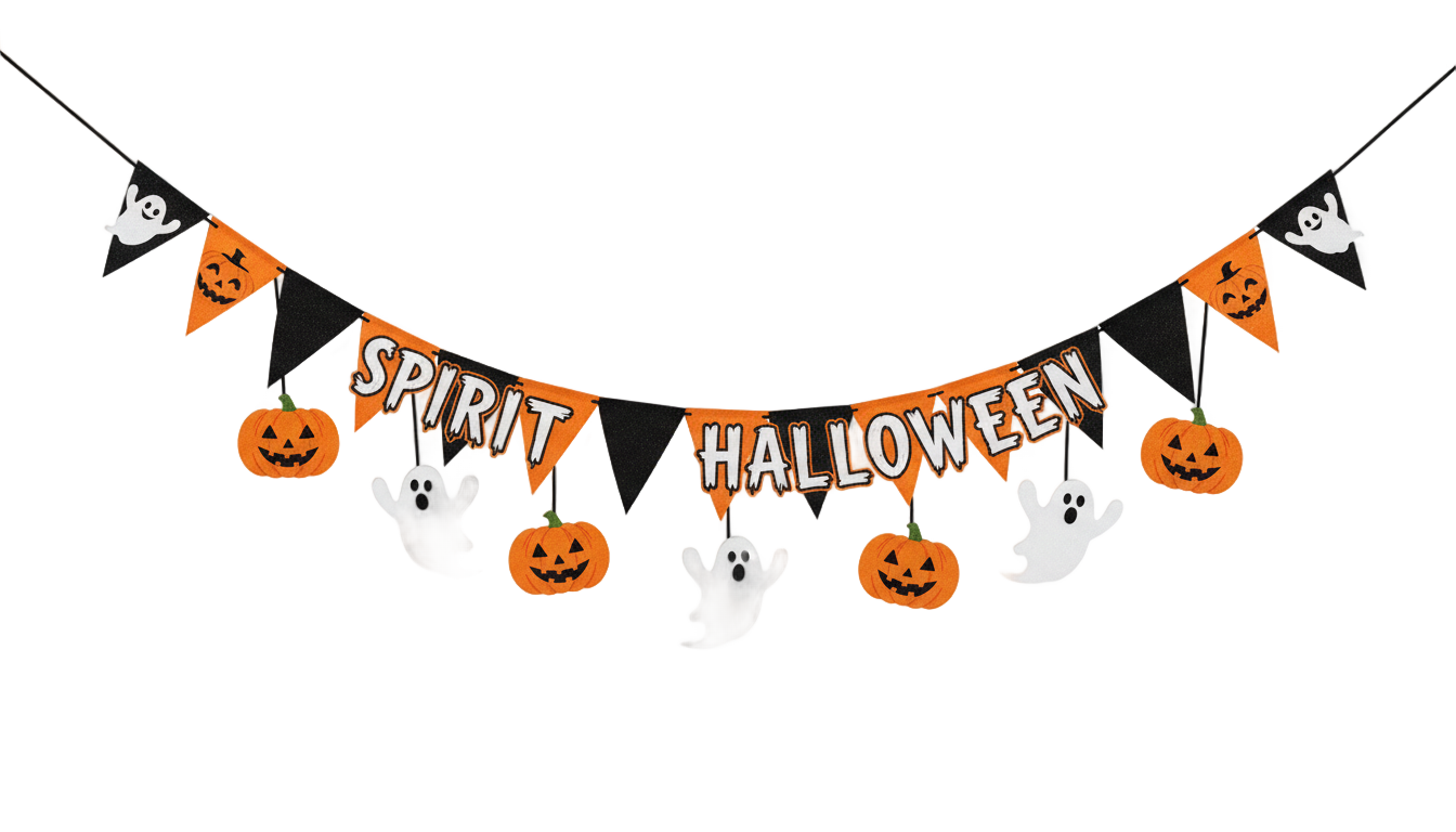 spirit halloween banner png PNG transparent background