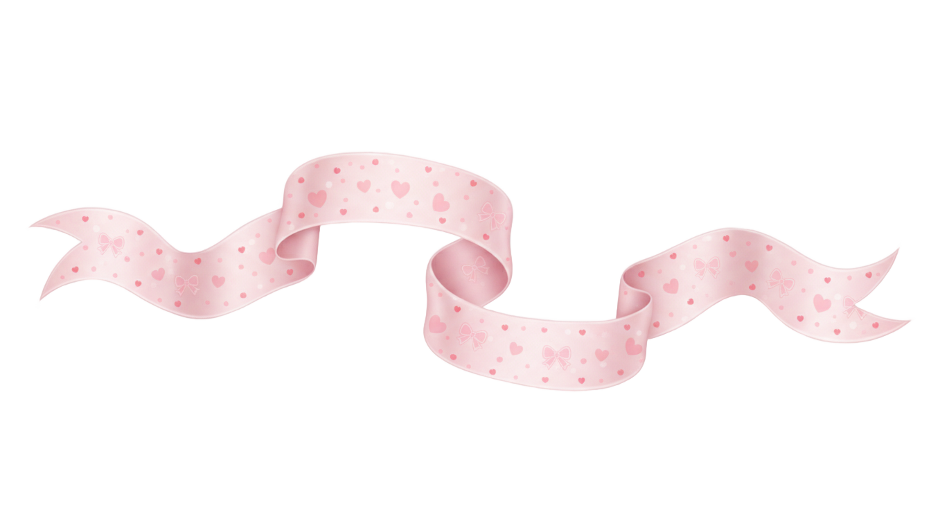cute pink banner png PNG transparent background