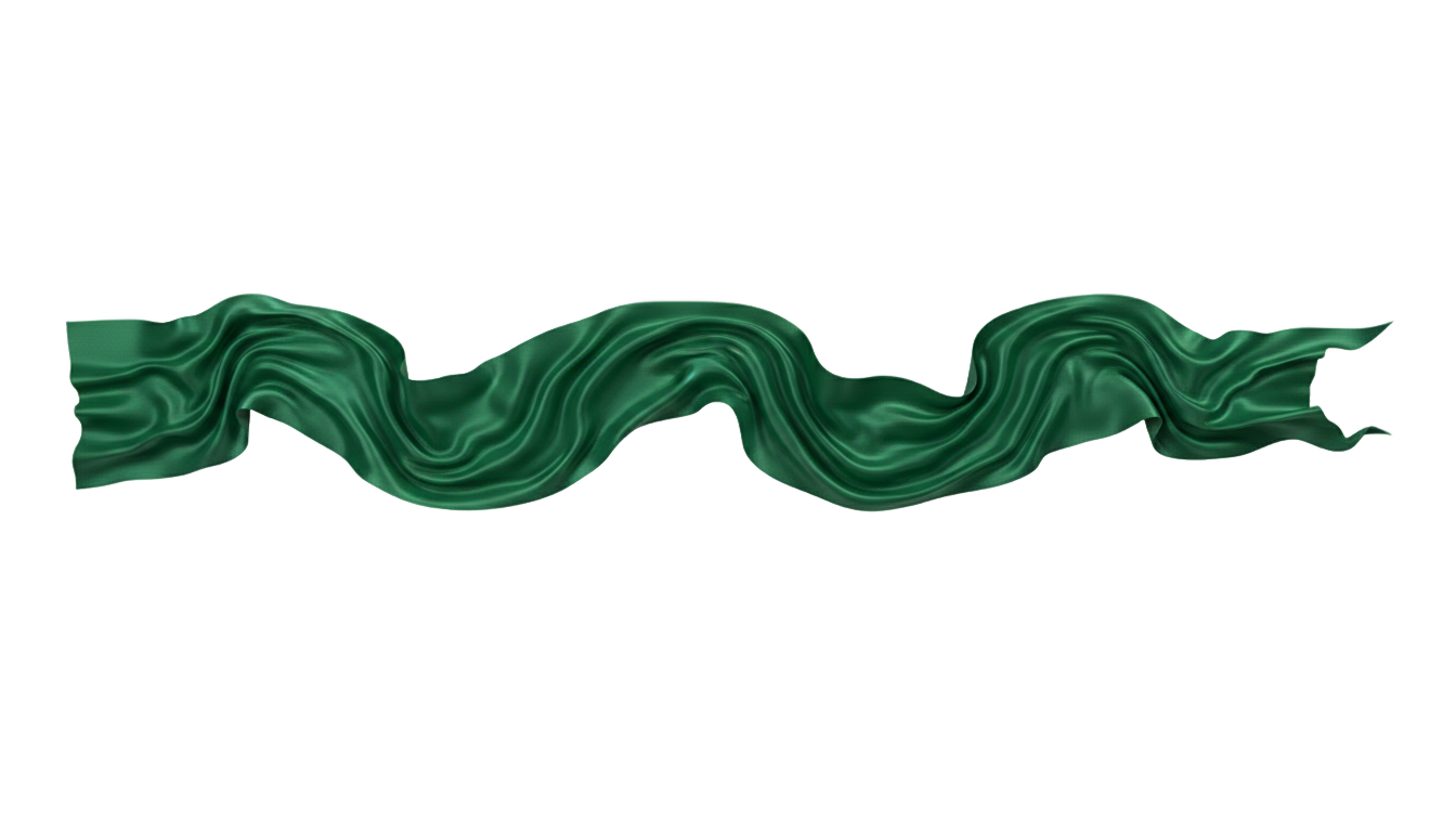 dark green ribbon banner png PNG transparent background