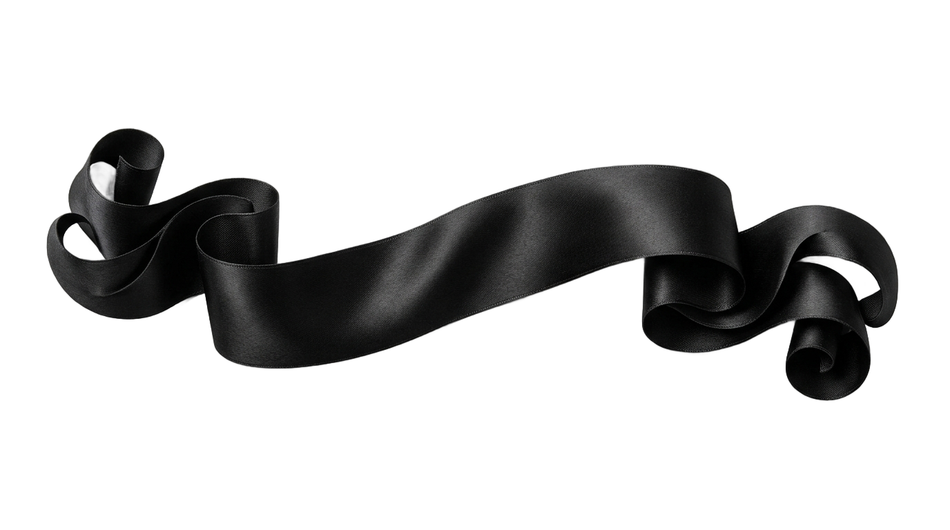 black ribbon banner clipart png PNG transparent background