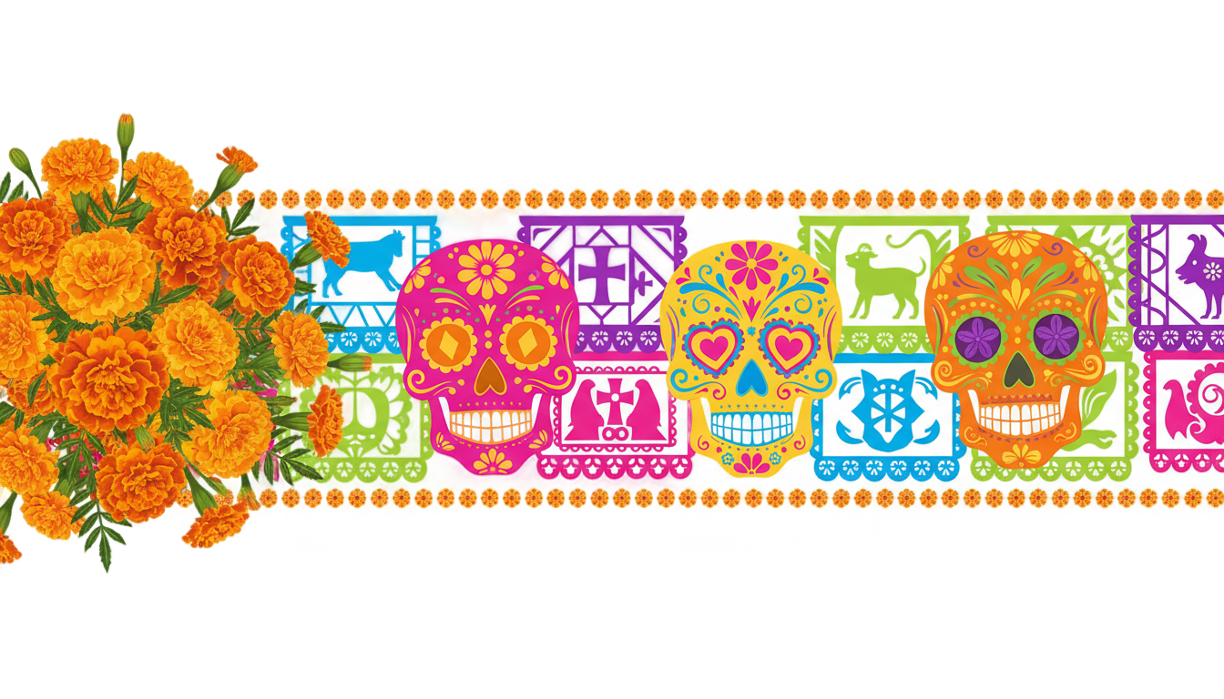 day of the dead banner png PNG transparent background