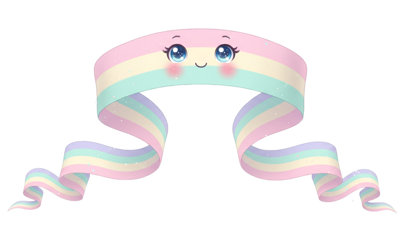 kawaii banner png PNG transparent background