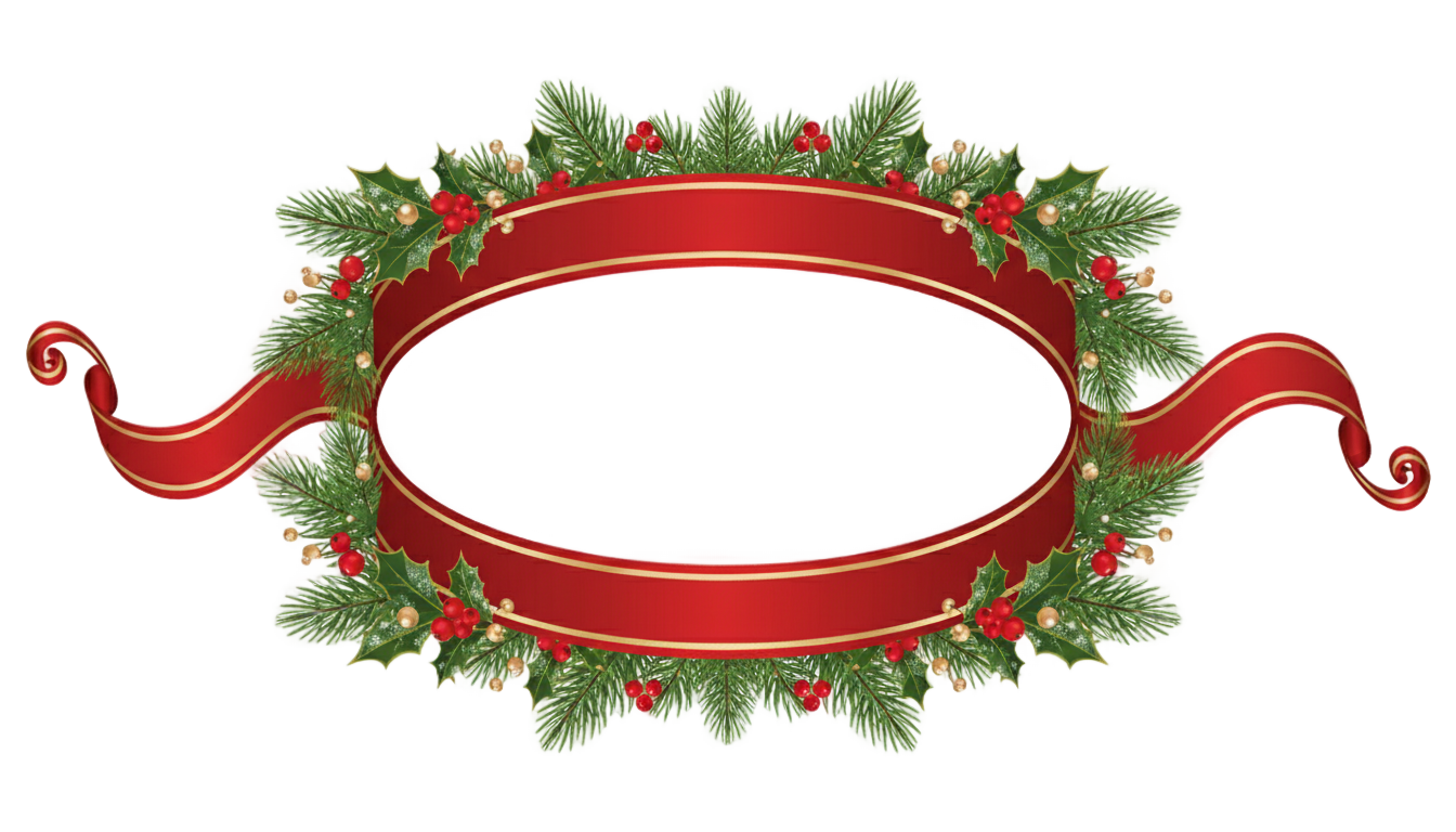 christmas banner png PNG transparent background